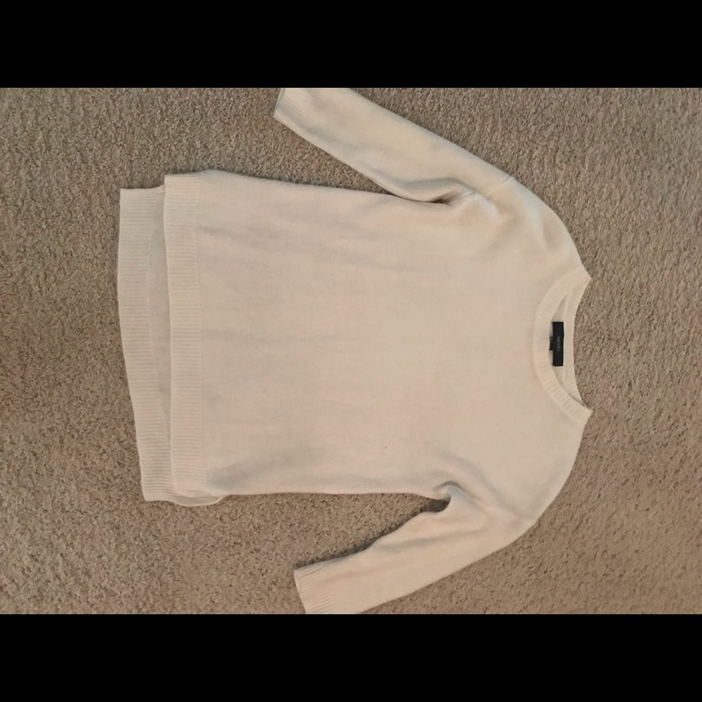 white sweater